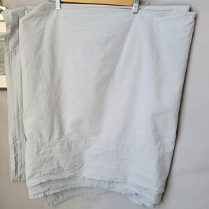 Boll & Branch Organic Cotton Queen Flat Sheet 96 W x 108″ L Gray Blue